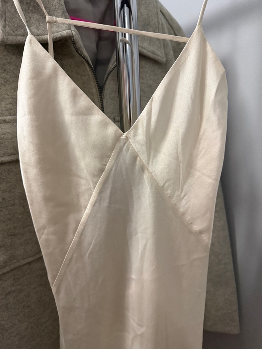 IRO Ivory Silk Slip Dress - Picture 3 of 6
